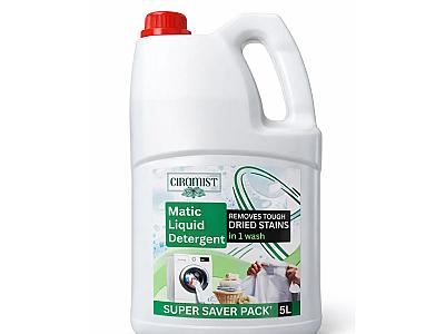 Ciramist Matic Washing Machine Liquid Front & Top Load, With Fresh Fragrance | Remove Tough Dried Stain In 1 WASH | 5 LTR CAN