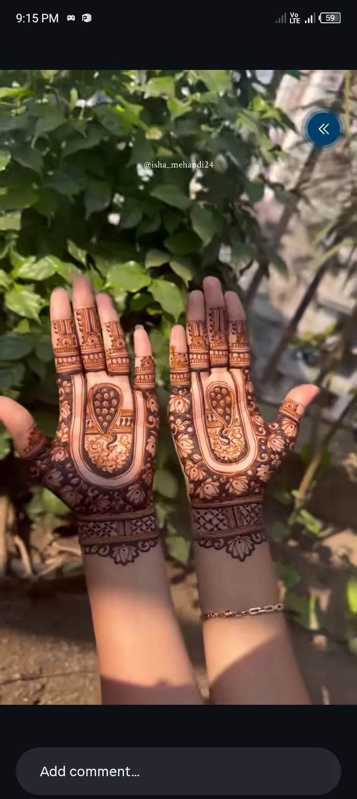 Bridal Mahendi, or sider mahendi