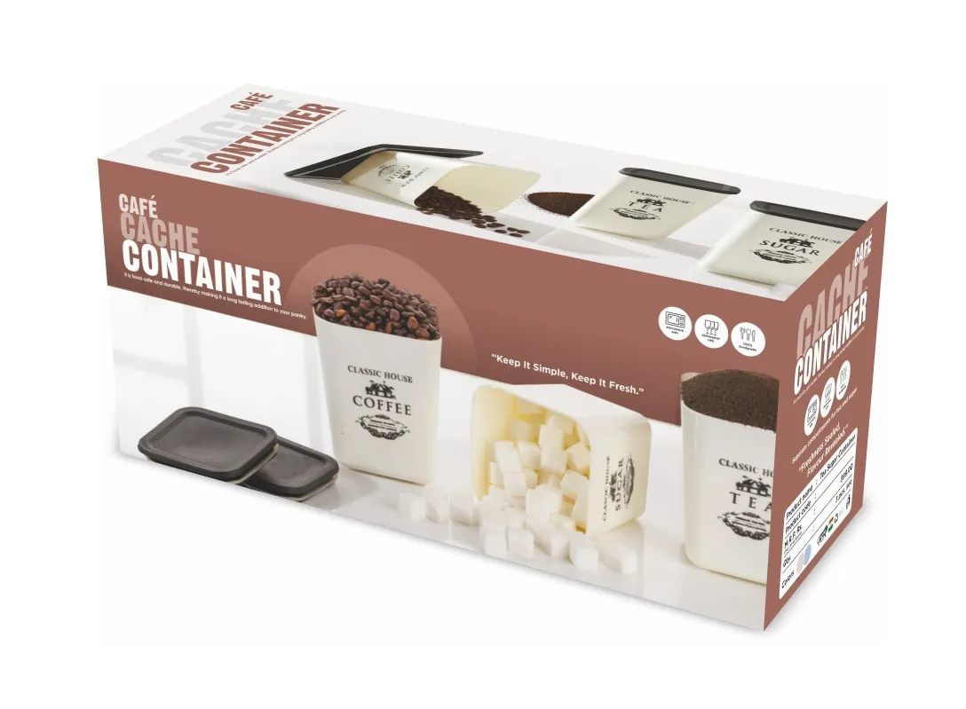 TEA SUGAR COFFEE TRANSPRENT CONTAINER