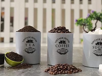 ROUND TEA SUGAR COFFEE CONTAINER