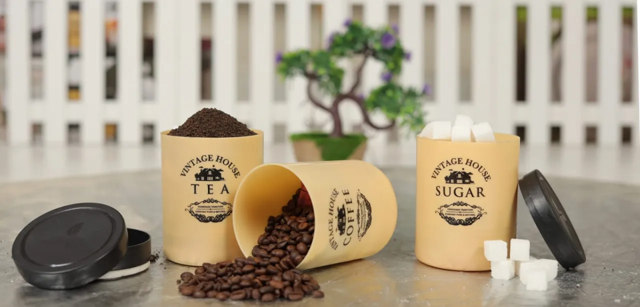 ROUND TEA SUGAR COFFEE CONTAINER