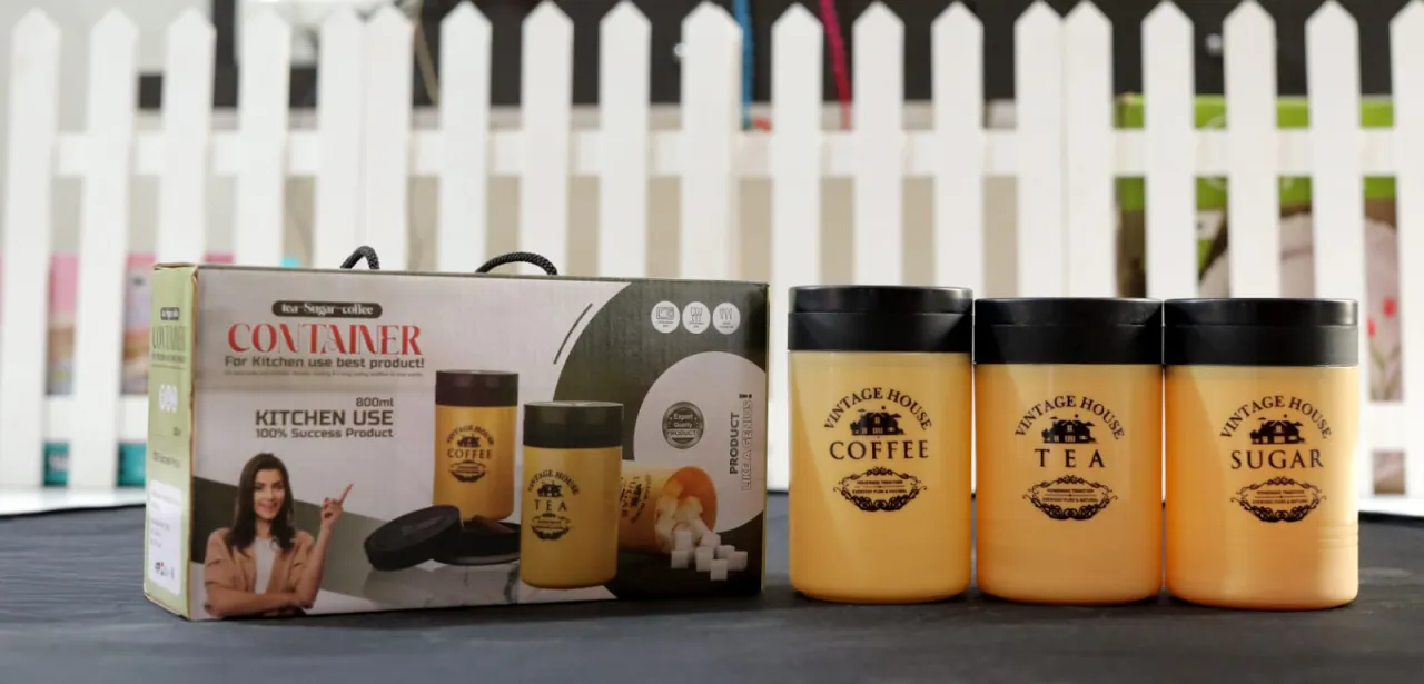 ROUND TEA SUGAR COFFEE CONTAINER