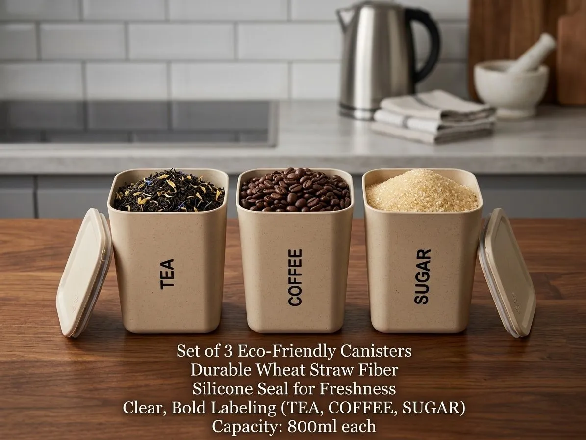 TEA SUGER COFFEE SET OF 3