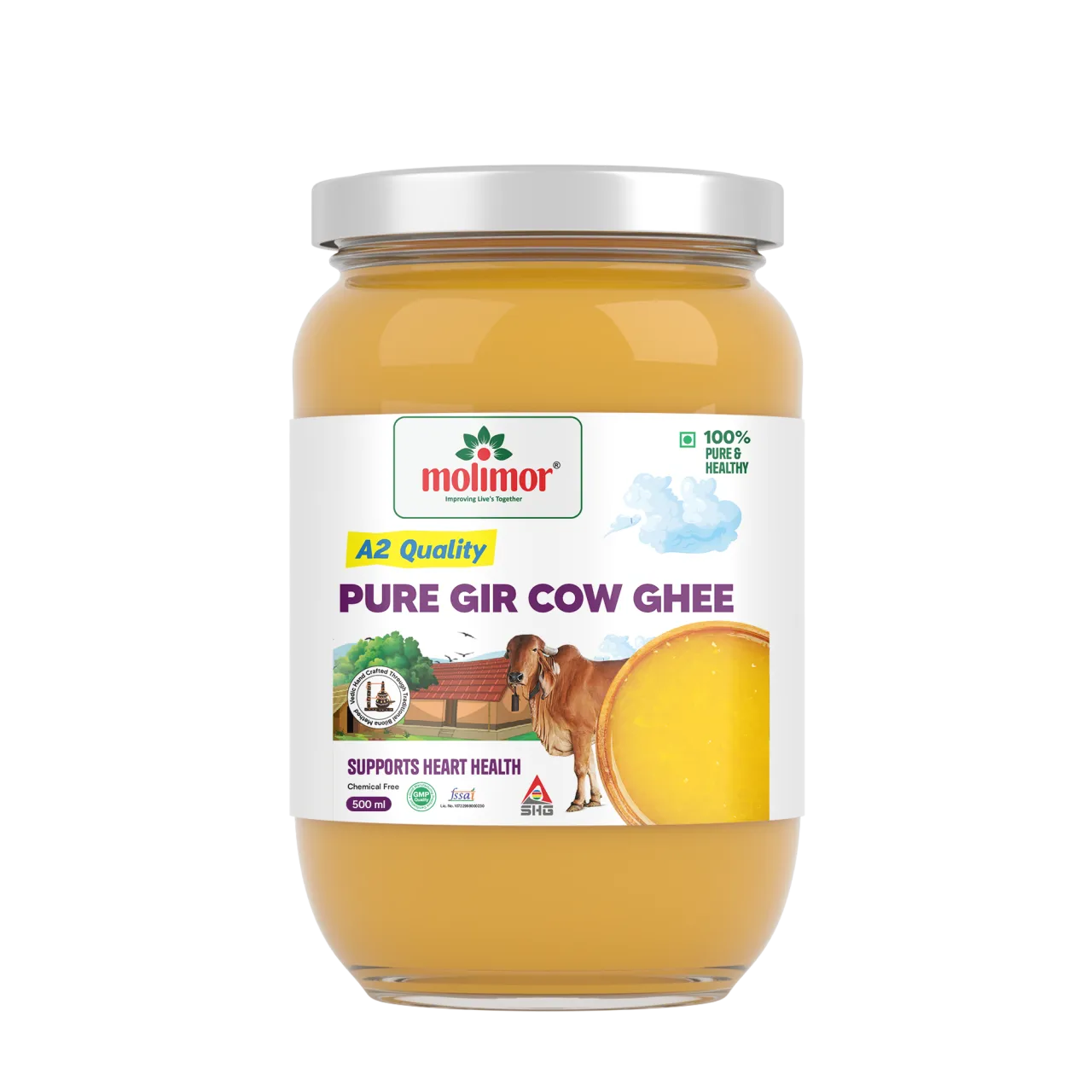 Molimor Pure Gir Cow Ghee-A2 500ml