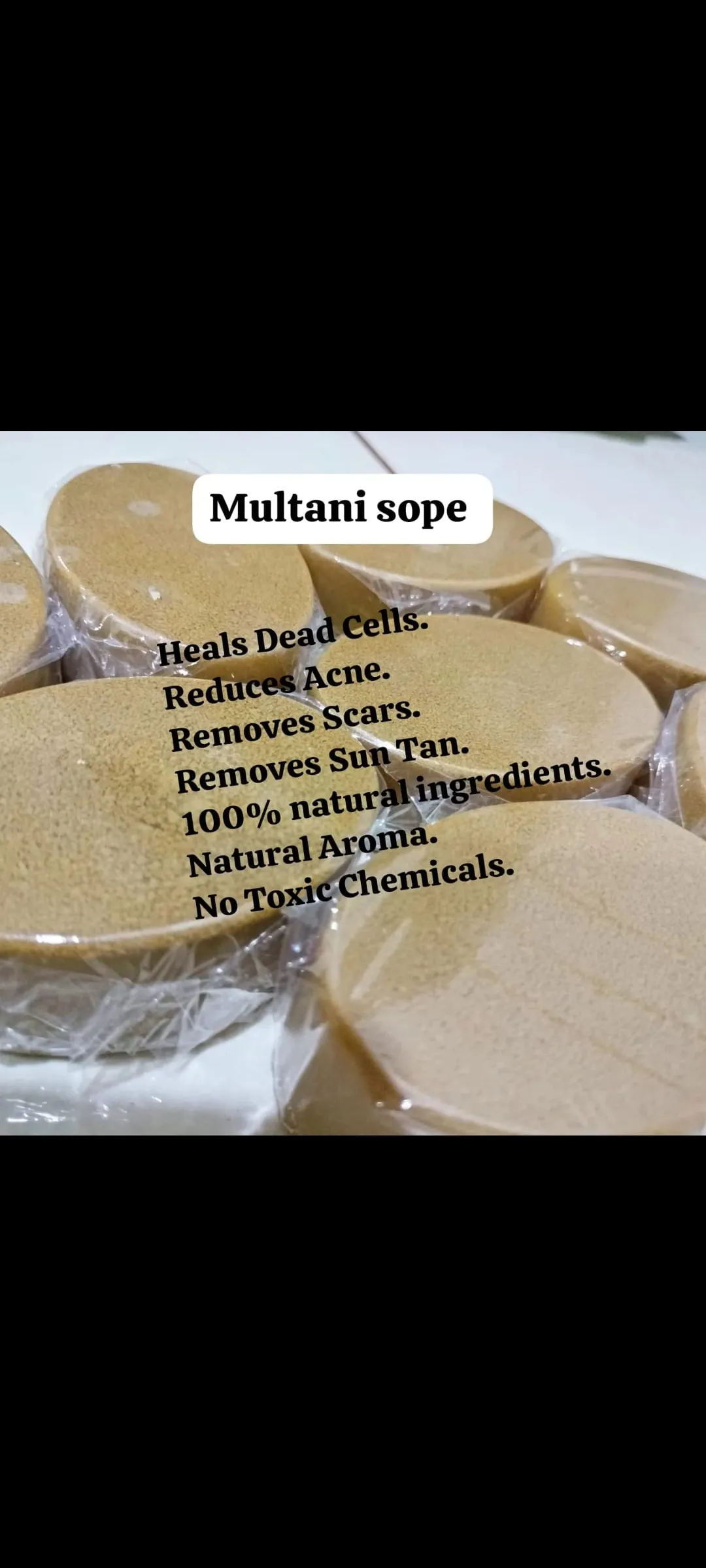 Home made multani mitti soap