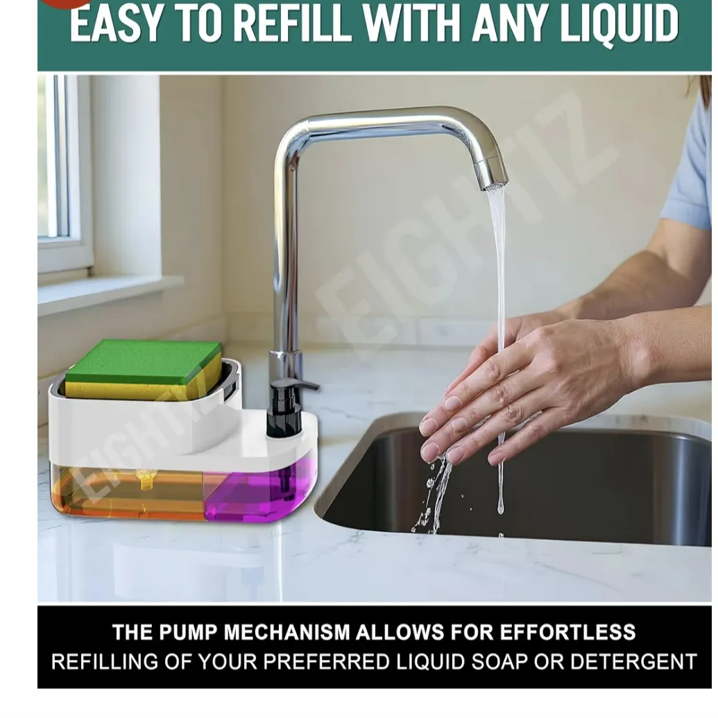 Plastic 3 in 1 Soap Pump Dispenser