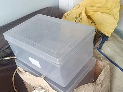 Plastic jewellery/storage box