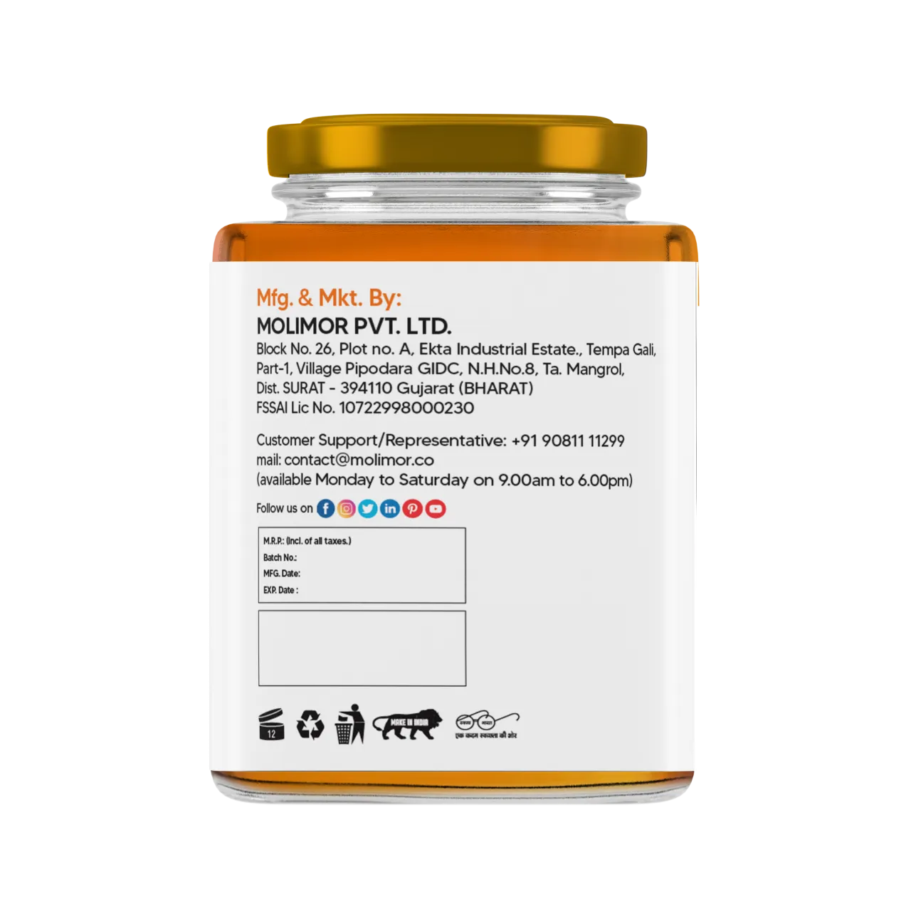 Molimor Pure honey 250gm