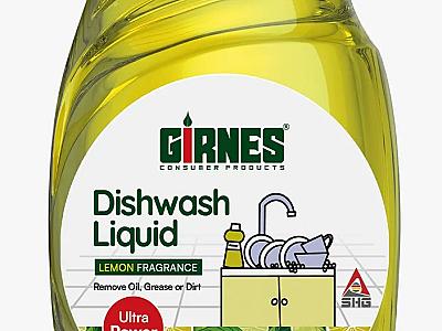 Girnes Dishwash (Lemon Flavour-Ultra Premium) 1Ltr