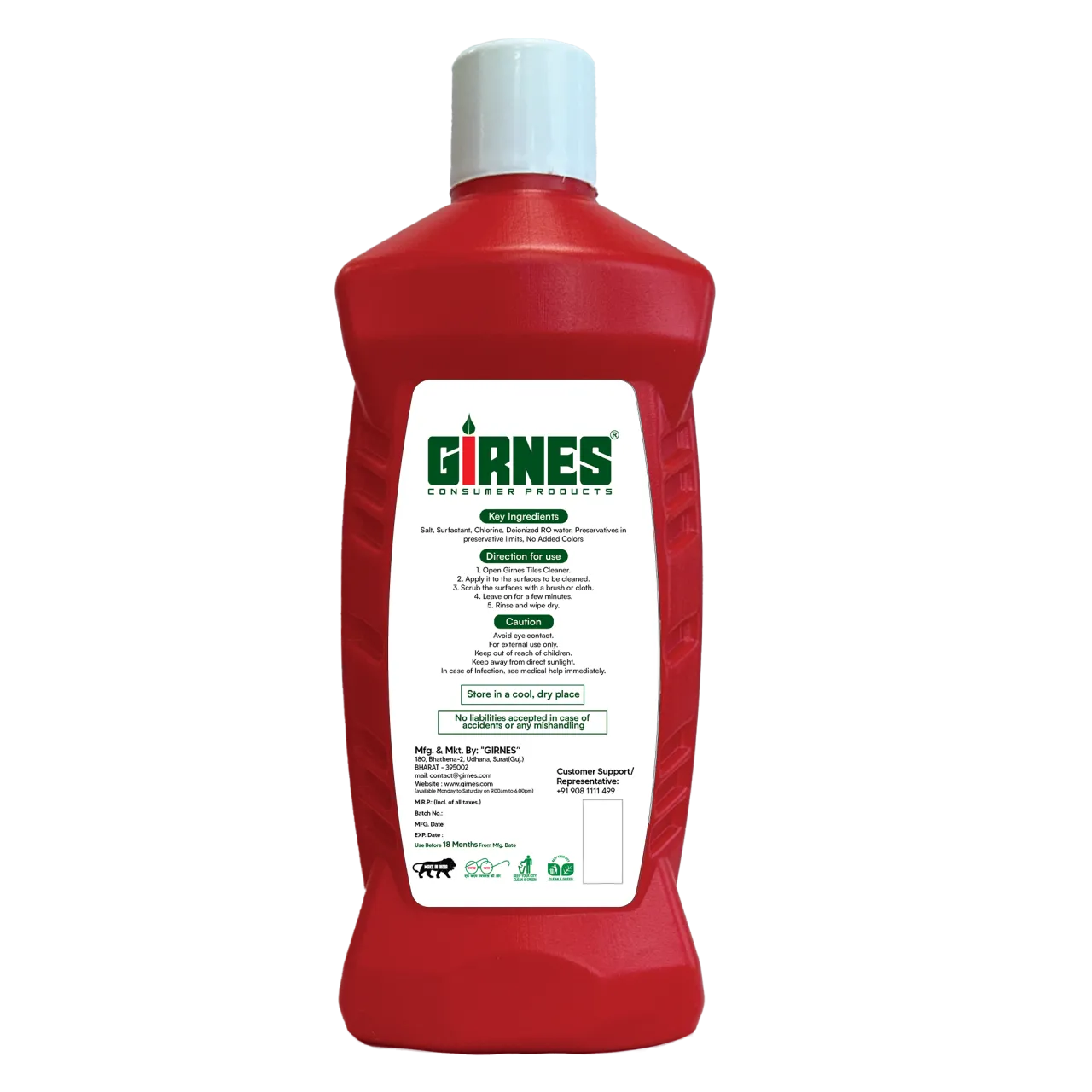 Girnes Bathroom & Tiles Cleaner 1 Ltr