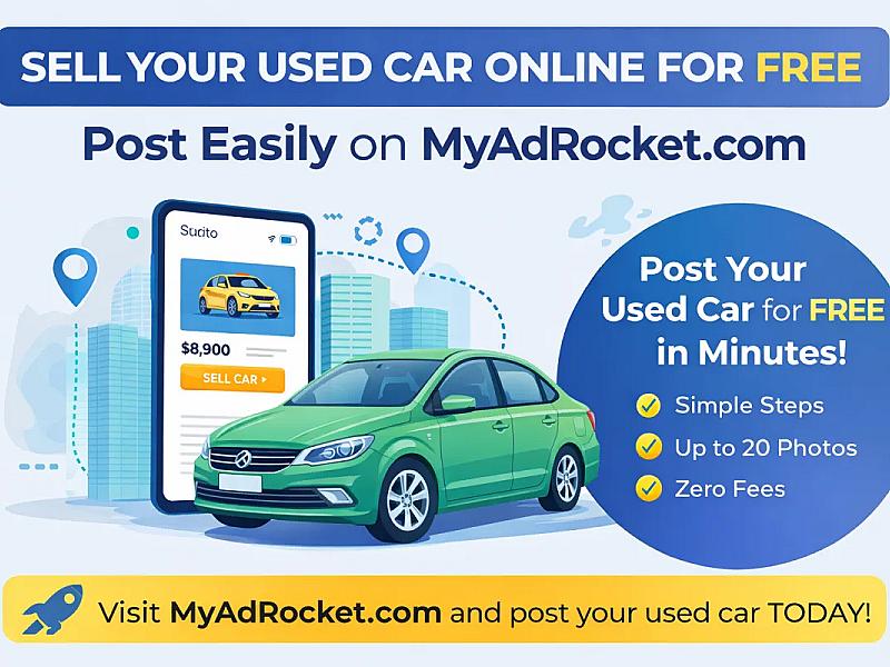 Sell Your Car Online without giving any commission - Post Easily on MyAdRocket.com